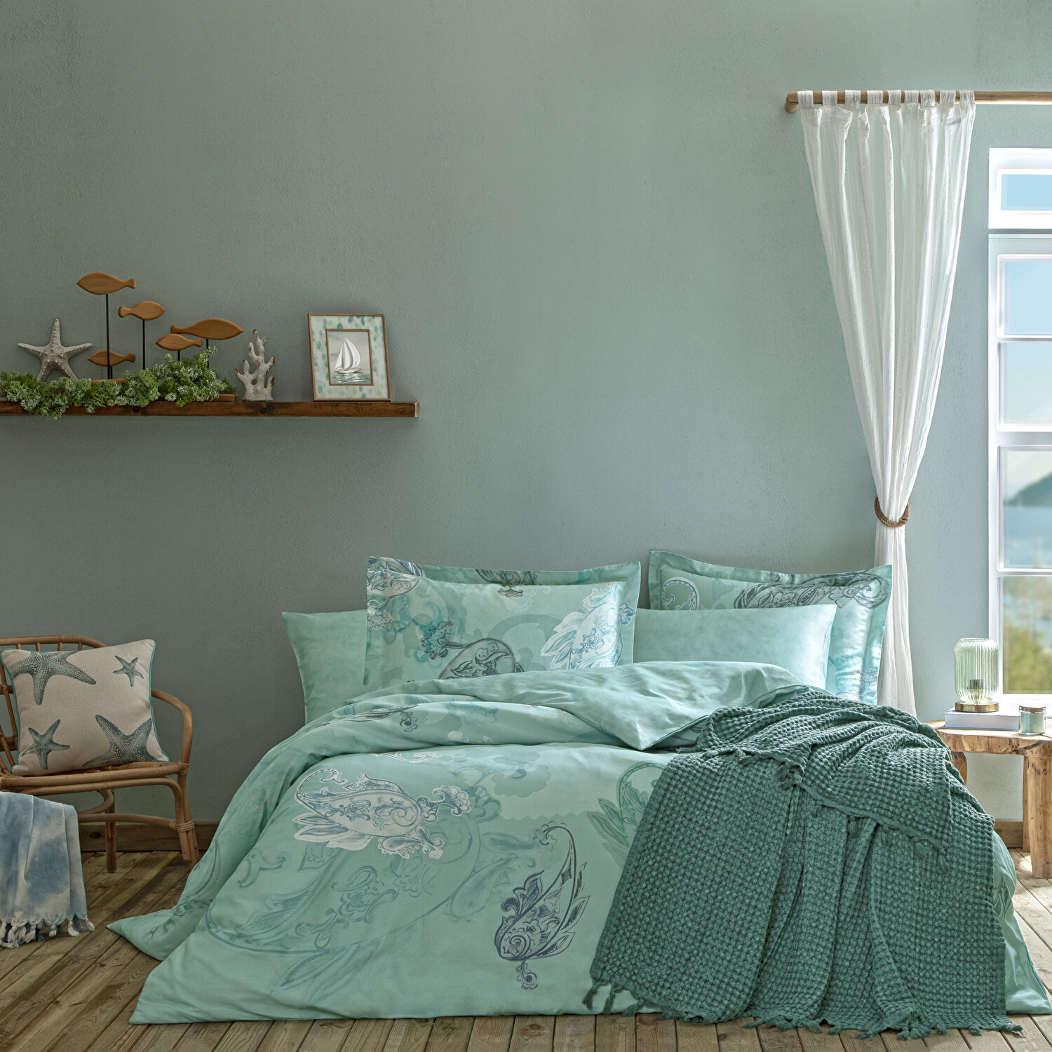 Taç Butik Göcek Çerçeve Su Yeşili