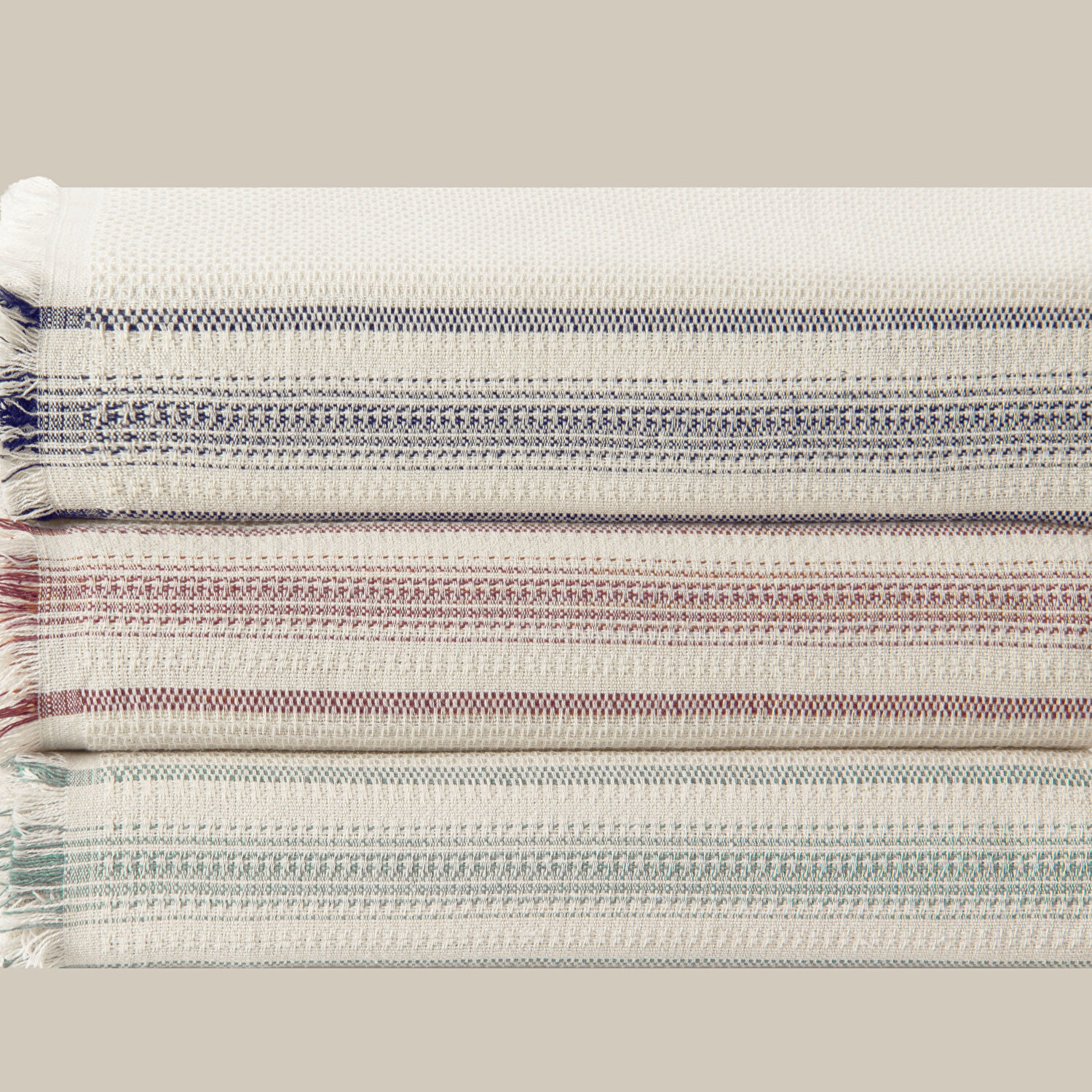 Linens Doce Pike Çift Kişilik Gri