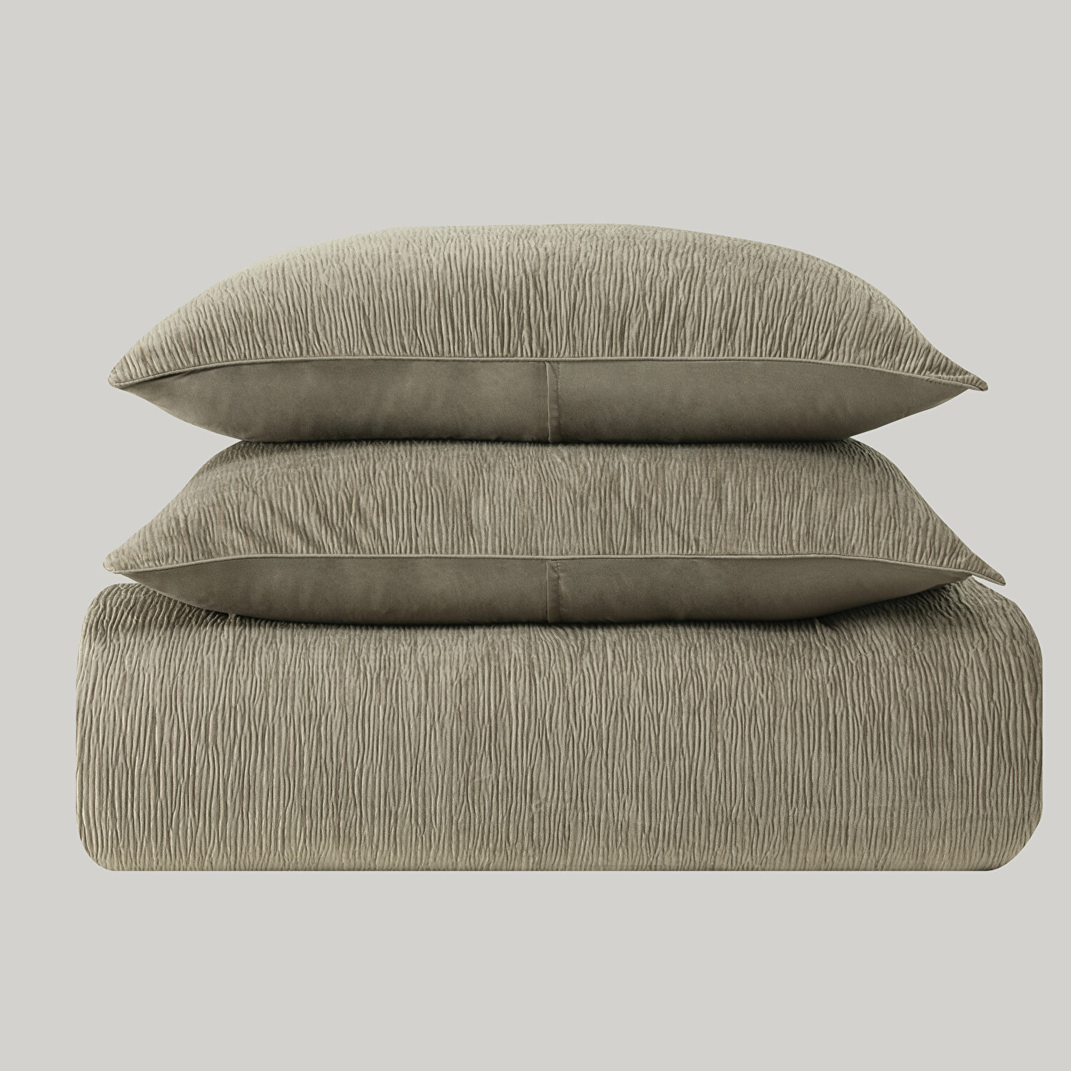 Linens Solven Çift Kişilik Yatak Örtüsü Seti Vizon