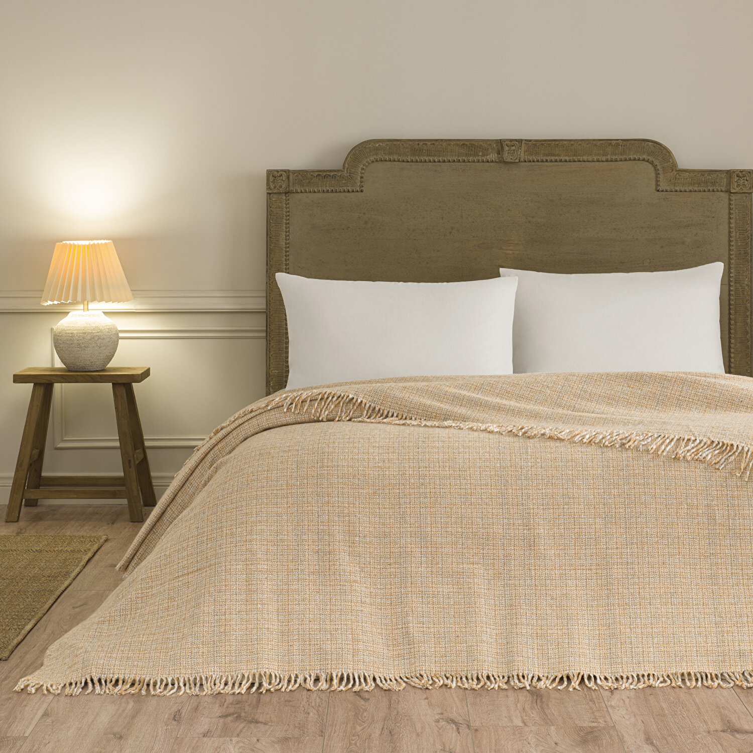 Linens Amorie Çift Kişilik Turuncu Battaniye