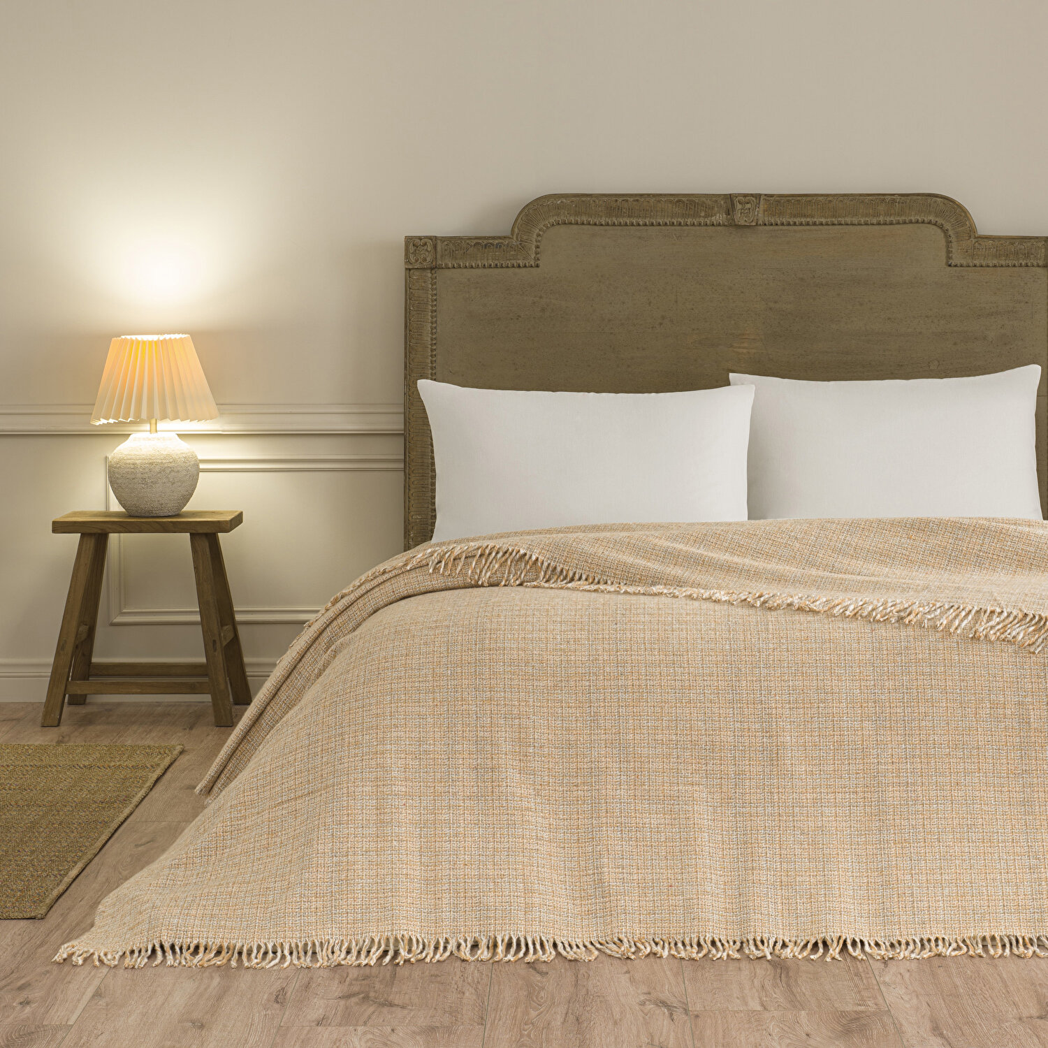 Linens Amorie Çift Kişilik Turuncu Battaniye