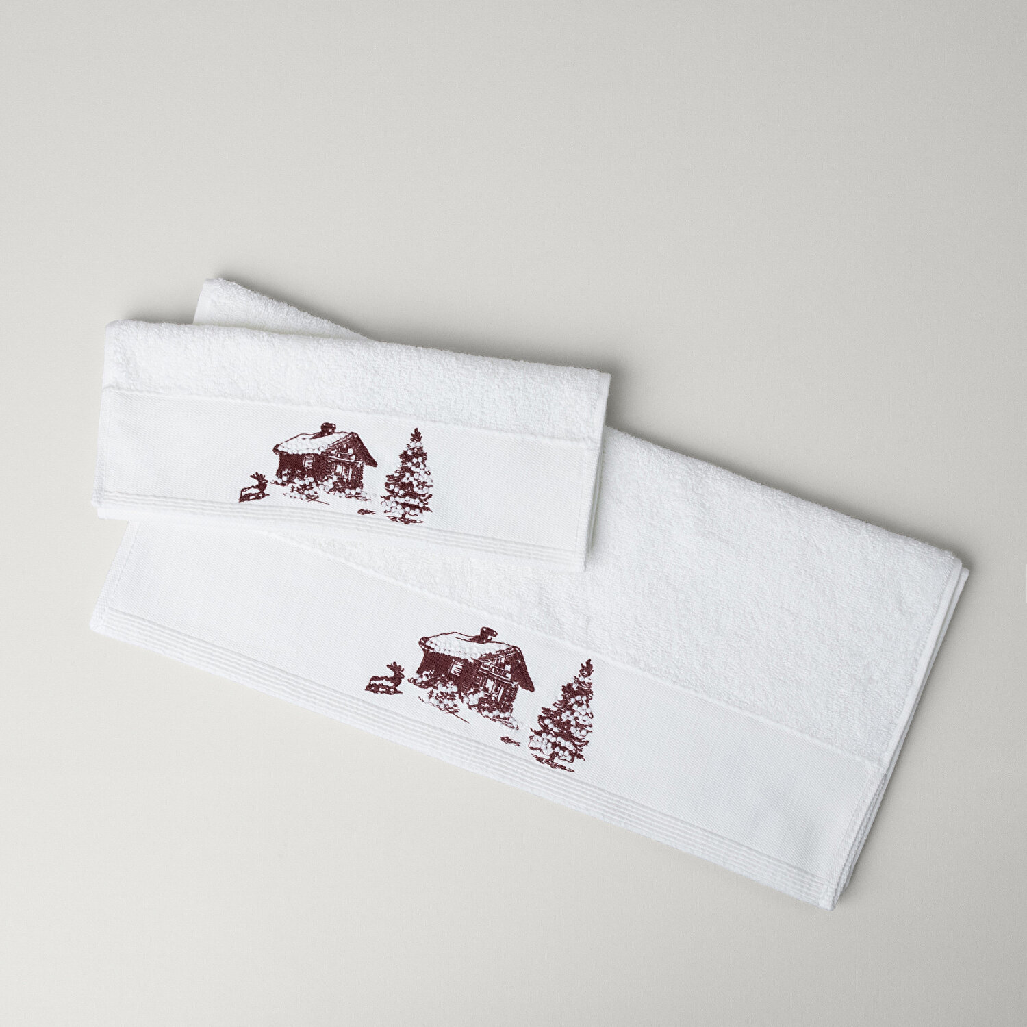 Linens Chalet Pamuk 50x85 Cm Yüz Havlusu Beyaz