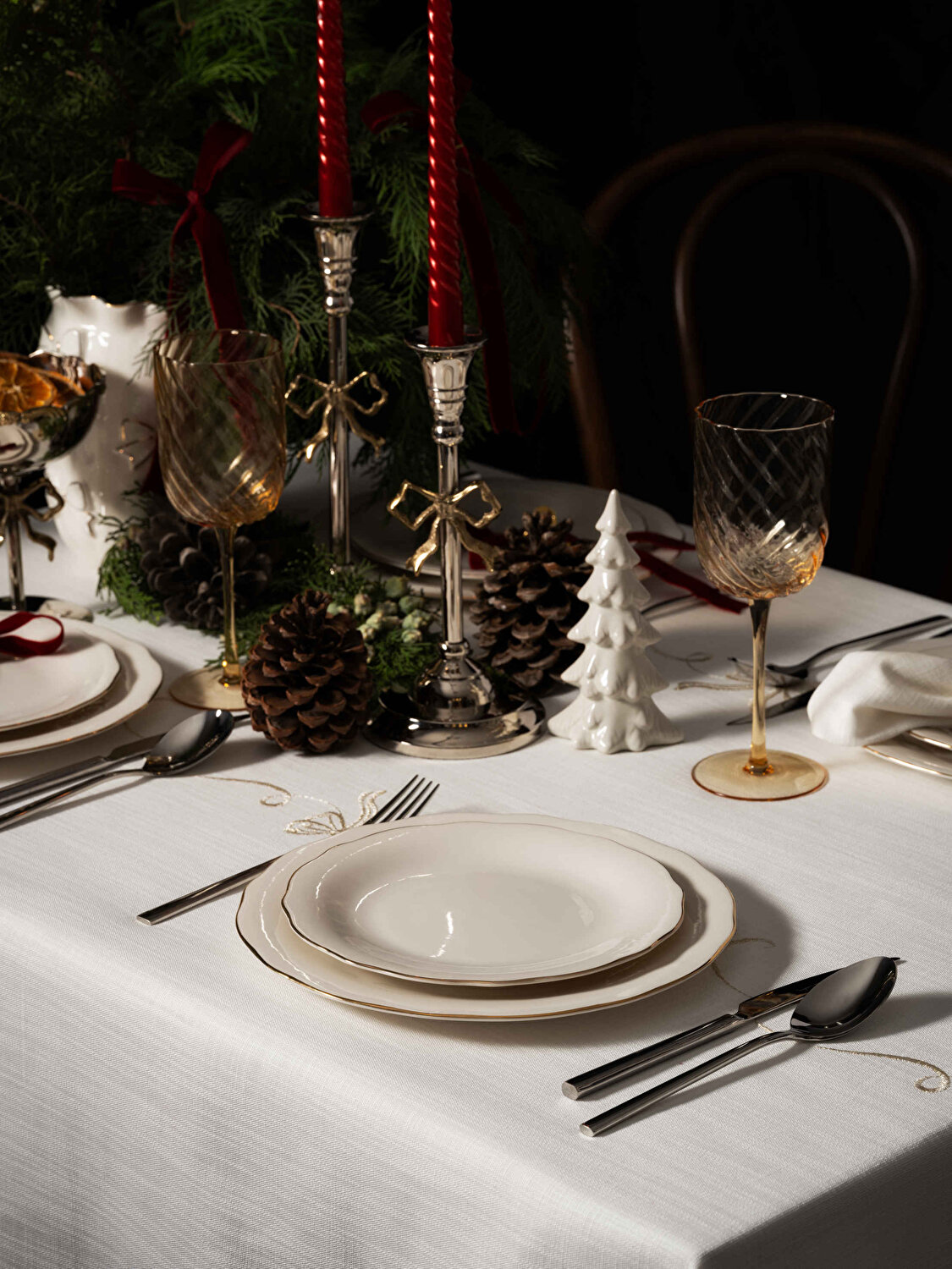 Linens Ribbon 24 cm Şamdan