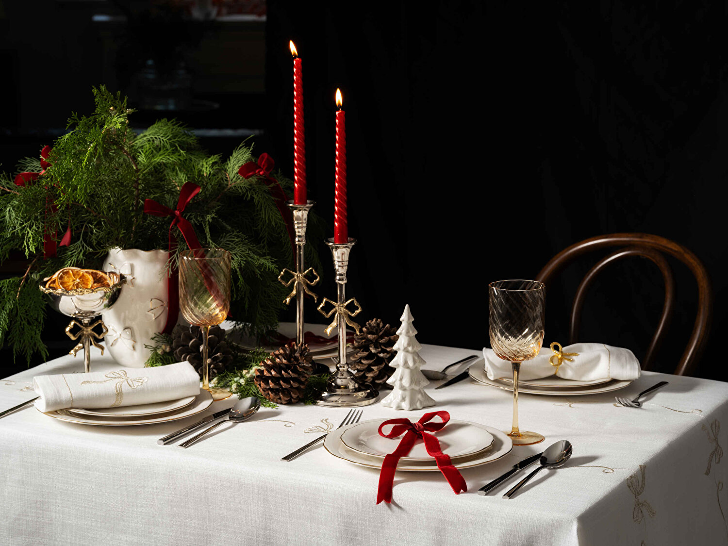 Linens Ribbon 24 cm Şamdan