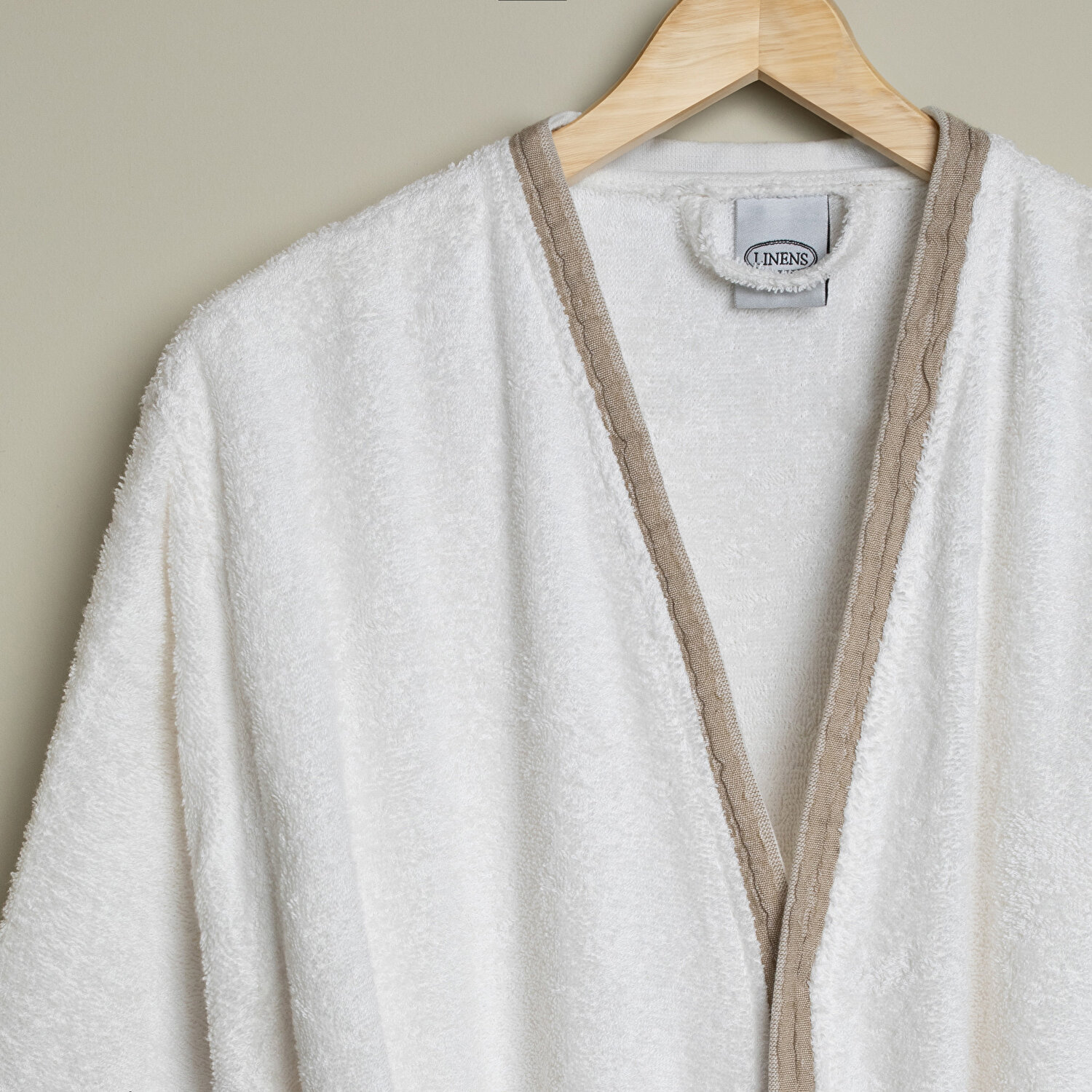 Linens Vesso Bambu S/M Bornoz Seti Ekru