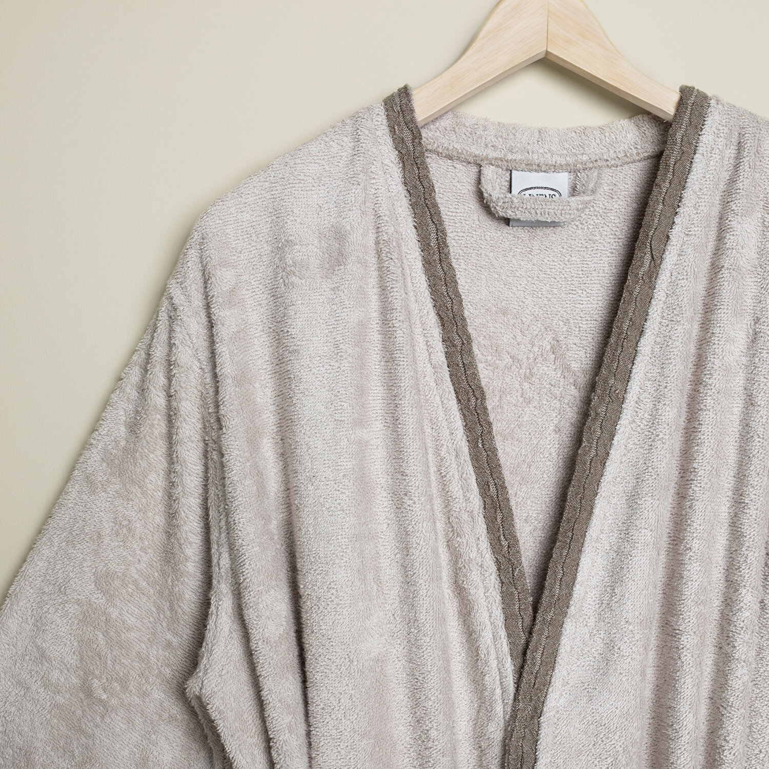 Linens Tesso Bambu L/Xl Bornoz Seti Stone