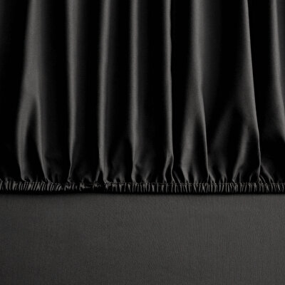 Linens Mix&Match Pamuk Saten Çift Kişilik Lastikli Çarşaf Siyah