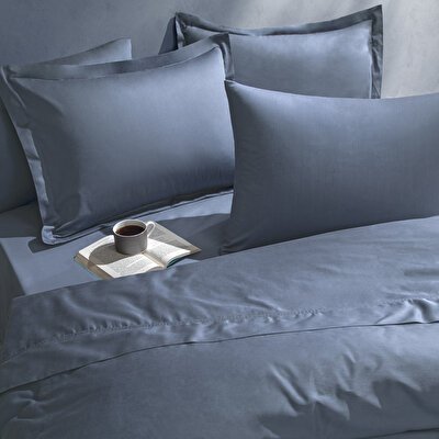 Linens Mix&Match Pamuk Saten Çift Kişilik Lastikli Çarşaf indigo