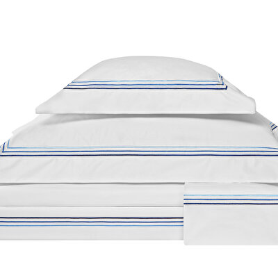 Valeron Trio Saten Superking Nevresim Takımı Lacivert