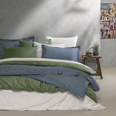 Linens Mix&Match Pamuk Tek Kişilik Saten Nevresim Kılıfı indigo