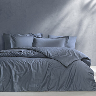 Linens Mix&Match Pamuk Tek Kişilik Saten Nevresim Kılıfı indigo