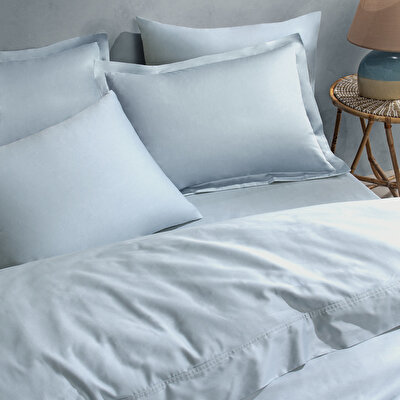 Linens Mix&Match Pamuk Saten Çift Kişilik Nevresim Kılıfı Mavi