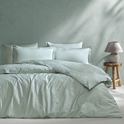 Linens Mix&Match Pamuk Tek Kişilik Saten Nevresim Kılıfı Yeşil