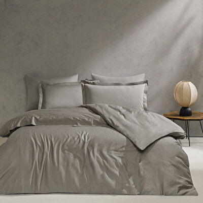 Linens Mix&Match Pamuk Saten 2'li Volanlı Yastık Kılıfı Seti Vizon