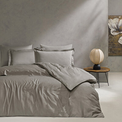 Linens Mix&Match Pamuk Saten 2'li Volanlı Yastık Kılıfı Seti Vizon