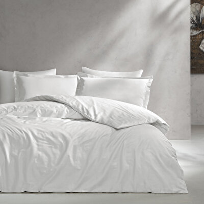 Linens Mix&Match Pamuk Saten 2'li Volanlı Yastık Kılıfı Seti Ekru