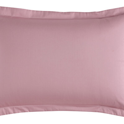 Linens Mix&Match Pamuk Saten 2'li Volanlı Yastık Kılıfı Seti Gül Kurusu