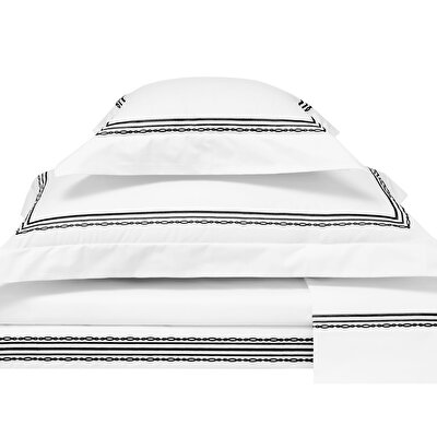 Valeron Atlas Percale Süper King Size Nevresim Takımı Siyah