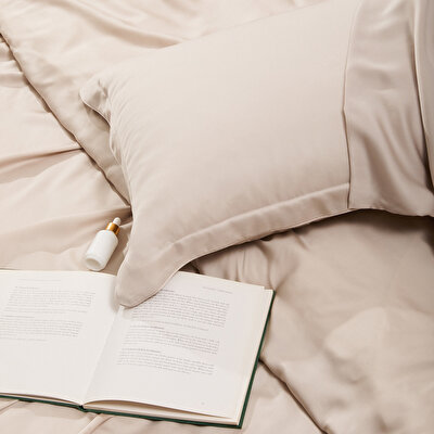 Linens X TENCEL™ Lyocell Çift Kişilik Çarşaf Bej