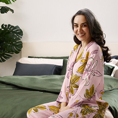 Linens X TENCEL™ Lyocell Çift Kişilik Nevresim Kılıfı Yeşil