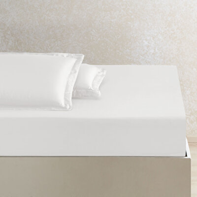 Linens X TENCEL™ Lyocell King Lastikli Çarşaf Beyaz