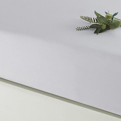 Linens Mix&Match Pamuk Saten Tek Kişilik Lastikli Çarşaf Gri