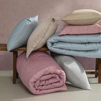 Linens Mix&Match Pamuk Saten 2'li Volanlı Yastık Kılıfı Seti Camel