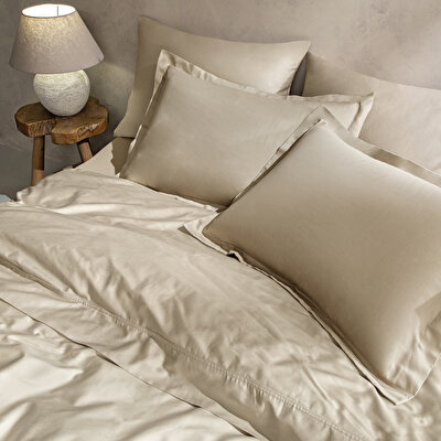 Linens Mix&Match Pamuk Tek Kişilik Saten Nevresim Kılıfı Camel