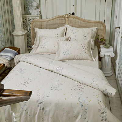 Linens Allday Owen Pamuk Saten Çift Kişilik Nevresim Takımı Bej
