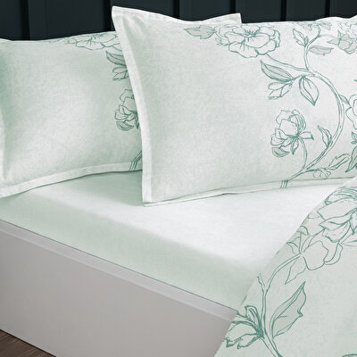 Linens Allday Allas Pamuk Saten Çift Kişilik Nevresim Takımı Mavi