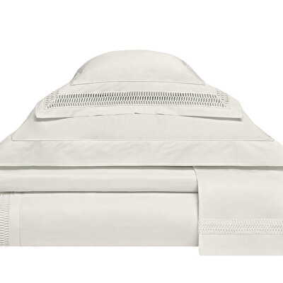 Valeron Cole Jakar King Nevresim Takımı Beyaz