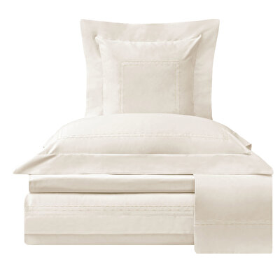 Valeron Amelia Saten King Nevresim Takımı Bej