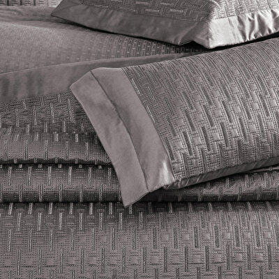 Valeron Lia Tek Kişilik Yatak Örtüsü Seti Antrasit