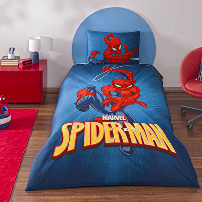 Taç Lisanslı Spiderman Classical Tek Kişilik Pamuk Nevresim Takımı