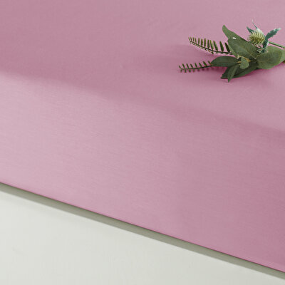 Linens Mix&Match Pamuk Saten Tek Kişilik Lastikli Çarşaf Gül Kurusu