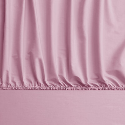 Linens Mix&Match Pamuk Saten Tek Kişilik Lastikli Çarşaf Gül Kurusu