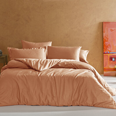 Linens Mix&Match Pamuk Saten 2'li Volanlı Yastık Kılıfı Seti Turuncu