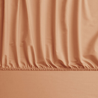 Linens Mix&Match Pamuk Saten Tek Kişilik Lastikli Çarşaf Turuncu