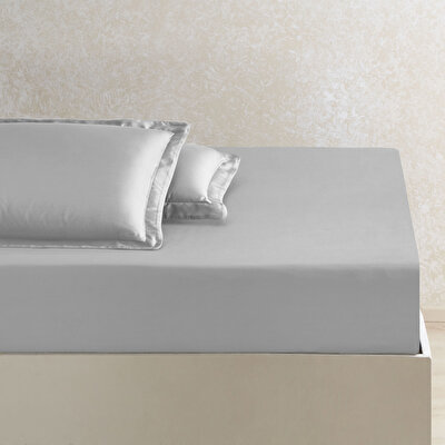 Linens X TENCEL™ Lyocell Çift Kişilik Çarşaf Gri