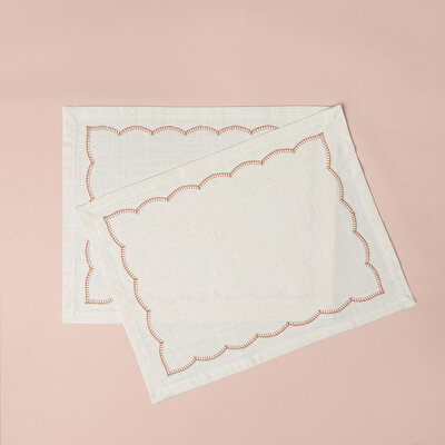 Linens Morby 2'li 35x45 cm Peçete Naturel Kiremit