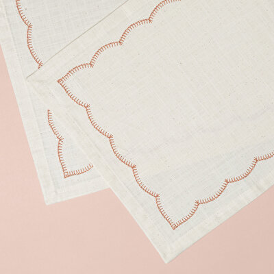 Linens Morby 2'li 35x45 cm Peçete Naturel Kiremit