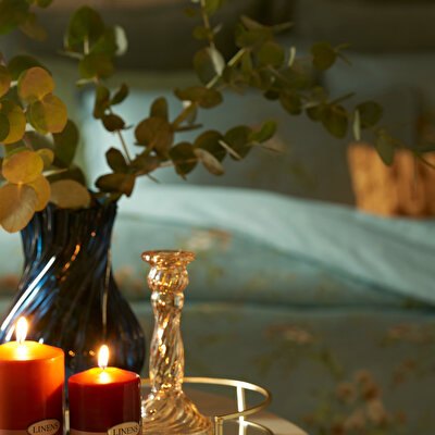 Linens Allday Luce Pamuk Saten Tek Kişilik Nevresim Takımı Mavi