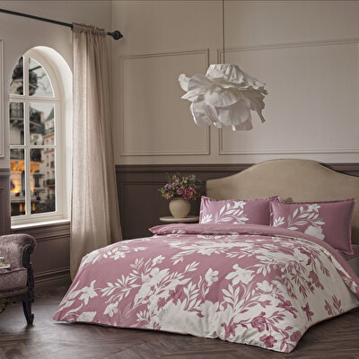 Linens Allday Pale Pamuk Saten Çift Kişilik Nevresim Takımı Pembe