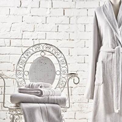 Linens Soft Pamuk 85x150 cm Banyo Havlusu Gri