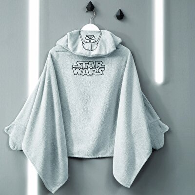 Lisanslı Star Wars Pamuk 75x130 cm Havlu Panço Gri