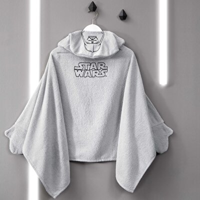 Lisanslı Star Wars Pamuk 75x130 cm Havlu Panço Gri