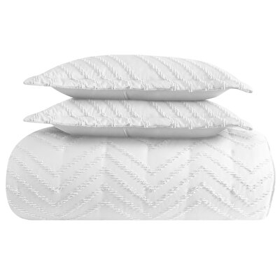 Linens Borneo Tek Kişilik Yatak Örtüsü Seti Beyaz