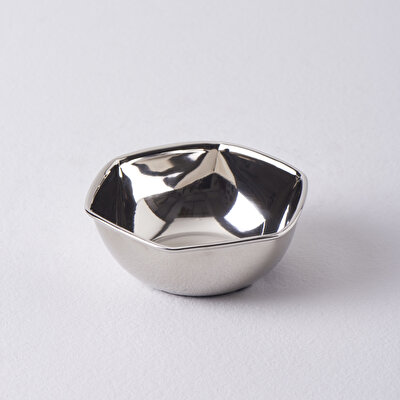 Linens Wawe 9x9x3 cm Kase Gümüş