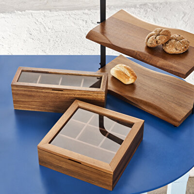 Linens Accacia Akasya 26,5x9x9 cm Düzenleyici Kutu