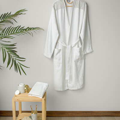 Linens Elia Bambu s/m Bornoz Seti Beyaz